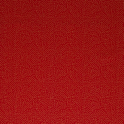 Baumwolle "Neuss" | rot | goldene Punkte